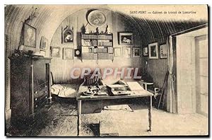 Carte Postale Ancienne Saint Point Cabinet De Travail De Lamartine