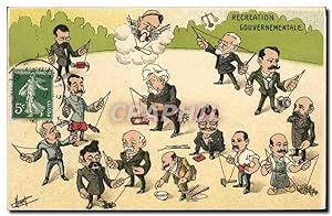 Carte Postale Ancienne Politique Satirique Recreation gouvernementale