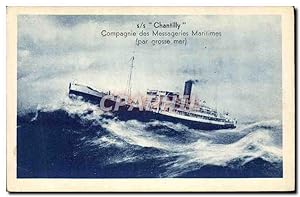 Carte Postale Ancienne Bateau SS Chantilly Compagnie des Messageries Maritimes