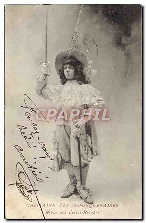 Seller image for Carte Postale Ancienne Escrime Capitaine des Mousquetaires Revue des Folies Bergeres Enfant for sale by CPAPHIL