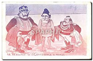 Carte Postale Ancienne Politique Satirique Le resultat de la conference du Maroc Entente Cordiale