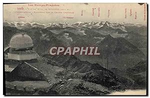 Image du vendeur pour Carte Postale Ancienne Astronomie Pic du Midi de Bigorre L'Observatoire et panorama sur la chaine centrale mis en vente par CPAPHIL