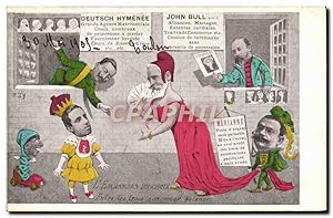 Carte Postale Ancienne John Bull Marianne L'embarras du choix