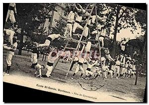 Carte Postale Ancienne Ecole St Genees Bordeaux Gymnastique