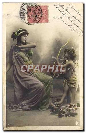 Image du vendeur pour Carte Postale Ancienne Tir a l'arc Femme Ange mis en vente par CPAPHIL