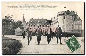 Carte Postale Ancienne M Fallieres President de la Republique Jean Lanne Colonel Ebener commandan...