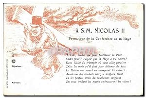 Carte Postale Ancienne A SM Nicolas II Russie Russia promoteur de la conference de la Haye