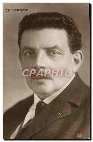 Carte Postale Ancienne President de la Republique Edouart Herriot