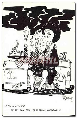 Image du vendeur pour Carte Postale Moderne 4 novembre 1980 Un an deja pour les 50 otages americains Iran Petrole mis en vente par CPAPHIL