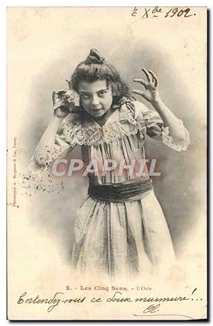Image du vendeur pour Carte Postale Ancienne Fantaisie Enfants Les cinq sens L'ouie mis en vente par CPAPHIL