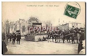 Carte Postale Ancienne Carnaval d'Aix Une vaste blague Tabac