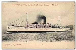 Carte Postale Ancienne Bateau Paquebot Formosa Transports maritimes marseille