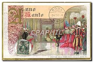 Carte Postale Ancienne Fantaisie Illustrateur Apertura della porta Santa da SS Leone XIII