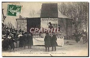 Carte Postale Ancienne Folklore Carnaval d'Aix en Provence Char de la vaste blague Tabac