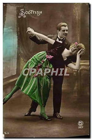 Bild des Verkufers fr Carte Postale Ancienne Fantaisie Danse Femme Scottish zum Verkauf von CPAPHIL