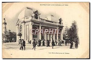 Carte Postale Ancienne Paris Exposition universelle 1900 Les manufactures de Tabac
