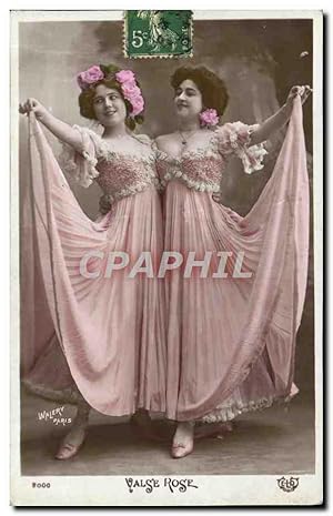 Bild des Verkufers fr Carte Postale Ancienne Fantaisie Danse Femme Valse Roge zum Verkauf von CPAPHIL