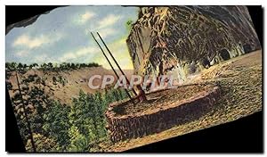 Carte Postale Ancienne Far West Cow Boy Kiva of ancient cliff dwellers in ceremonial cave Los Fri...