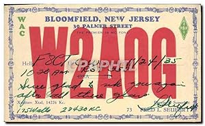 Carte Postale Ancienne Bloomfield New Jersey Palmer Street WAC Telegraphie