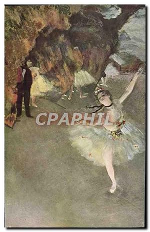 Bild des Verkufers fr Carte Postale Ancienne Edgar Degas Danseuse sur la scene zum Verkauf von CPAPHIL