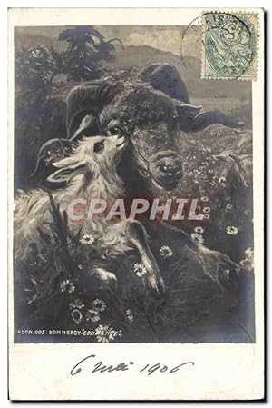 Image du vendeur pour Carte Postale Ancienne Chevre Salon 1905 Bonnefoy Confiance mis en vente par CPAPHIL