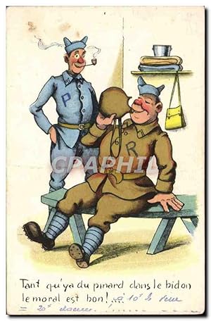 Bild des Verkufers fr Carte Postale Ancienne Humour Soldat Militaria zum Verkauf von CPAPHIL