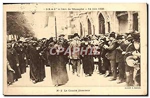 Carte Postale Ancienne Drac a l'Arc de TRiomphe 14 juin 1925 Le comite directeur
