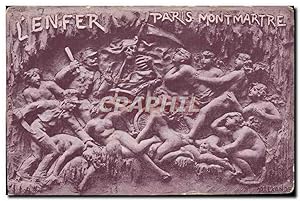 Carte Postale Ancienne L'enfer Paris Montmartre Diable