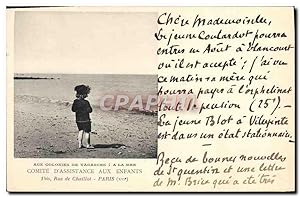 Carte Postale Ancienne Enfants Colonies de vacances A la mer Comite d'Assistance aux Enfants Rue ...
