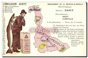 Carte Postale Ancienne Emulsion Scott département Meurthe et Moselle Nancy Briey Luneville