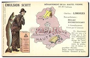 Carte Postale Ancienne Emulsion Scott département Haute Vienne Limoges Bellac Rochechouart