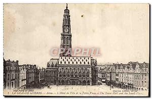 Carte Postale Ancienne Arras L'hôtel de ville et la petite place