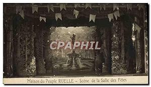 Carte Postale Ancienne Maison du peuple Scene de la salle des fêtes