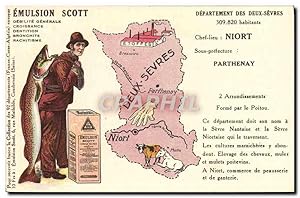 Carte Postale Ancienne Emulsion Scott département Deux Sevres Niort Parthenay