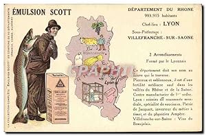 Carte Postale Ancienne Emulsion Scott département Rhone Lyon Villefranche sur Saone