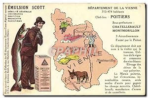 Carte Postale Ancienne Emulsion Scott département Vienne Poitiers Chatellerault Montmorillon