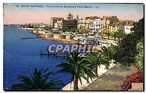 Carte Postale Ancienne Saint Raphael Panorama du Boulevad Felix Martin
