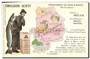 Carte Postale Ancienne Emulsion Scott département Seine et Marne Melun Meaux Provins