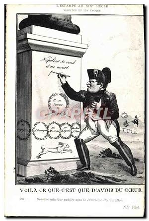 Image du vendeur pour Carte Postale Ancienne Napoleon 1er Gravure satirique Restauration mis en vente par CPAPHIL