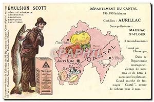 Carte Postale Ancienne Emulsion Scott département Cantal Aurillac Mauriac St Flour