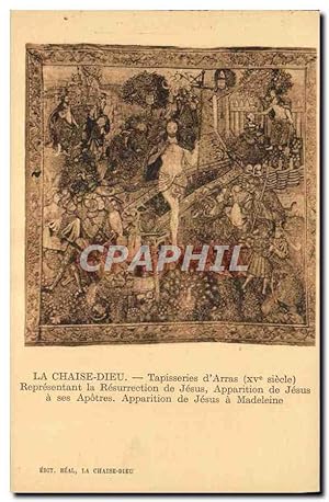 Carte Postale Ancienne La Chaise Dieu Tapisseries d'Arras Représentant la Resurrection de Jesus A...