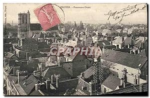 Carte Postale Ancienne Troyes Panorama Ouest