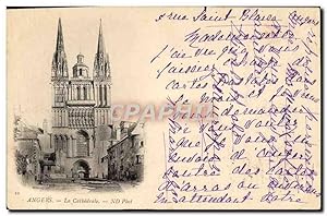 Carte Postale Ancienne Angers La Cathédrale