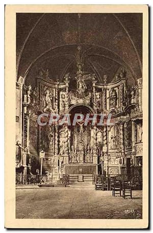 Carte Postale Ancienne Villefranche De Rouergue Eglise Des Penitents Noirs Le Retable