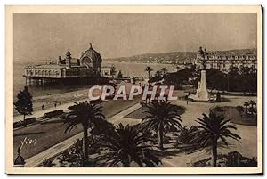 Carte Postale Ancienne Nice Les jardins Albert 1er et le palais de la jetée