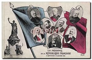 Carte Postale Ancienne Presidents de la Republique française