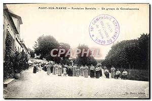 Carte Postale Ancienne Mary sur Marne Fondation Borniche Un groupe de convaslescentes