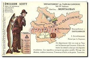 Carte Postale Ancienne Emulsion Scott département Tarn et Garonne Montauban