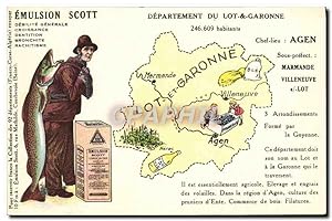 Carte Postale Ancienne Emulsion Scott département Lot et Garonne Marmande Villeneuve sur Lot