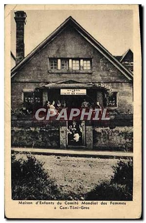 Carte Postale Ancienne Enfants Maison d'enfants du Comite mondial des femmes a Can Toni Gros